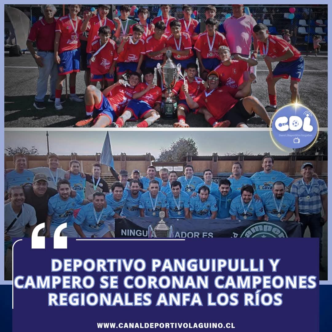 “Deportivo Panguipulli y Campero de Panguipulli se coronan campeones regionales ANFA Los Ríos 2025”