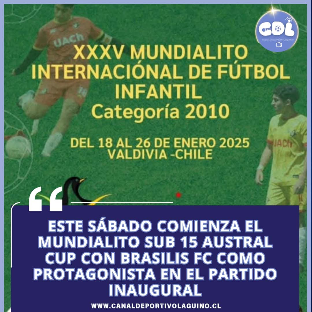 “Este sábado comienza el Mundialito Sub 15 Austral Cup con Brasilis FC como protagonista en el partido inaugural”